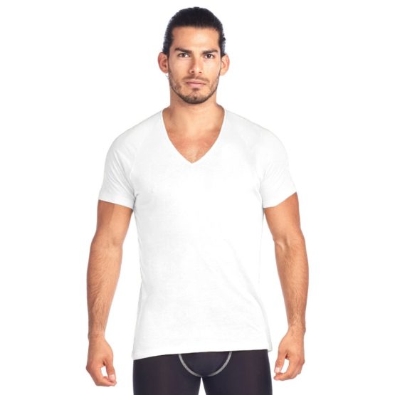 SHIRTLESS | Deep V-Neck Undershirt | White - Shirtless Undershirts