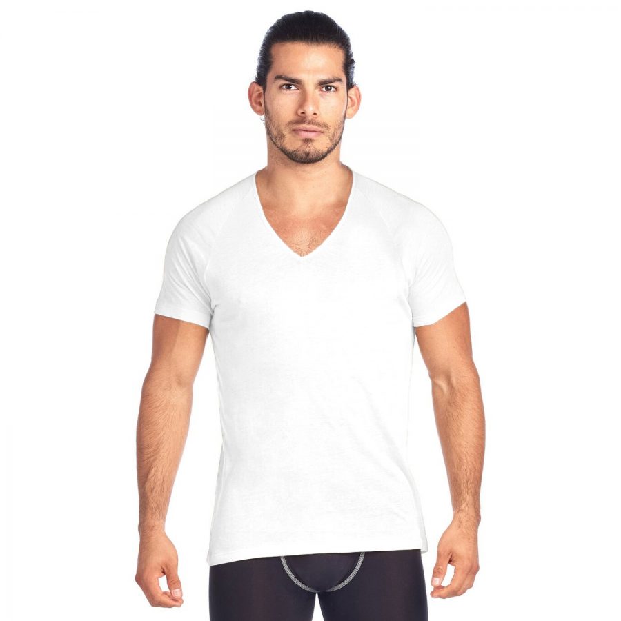 SHIRTLESS | Deep V-Neck Undershirt | White - Shirtless Undershirts