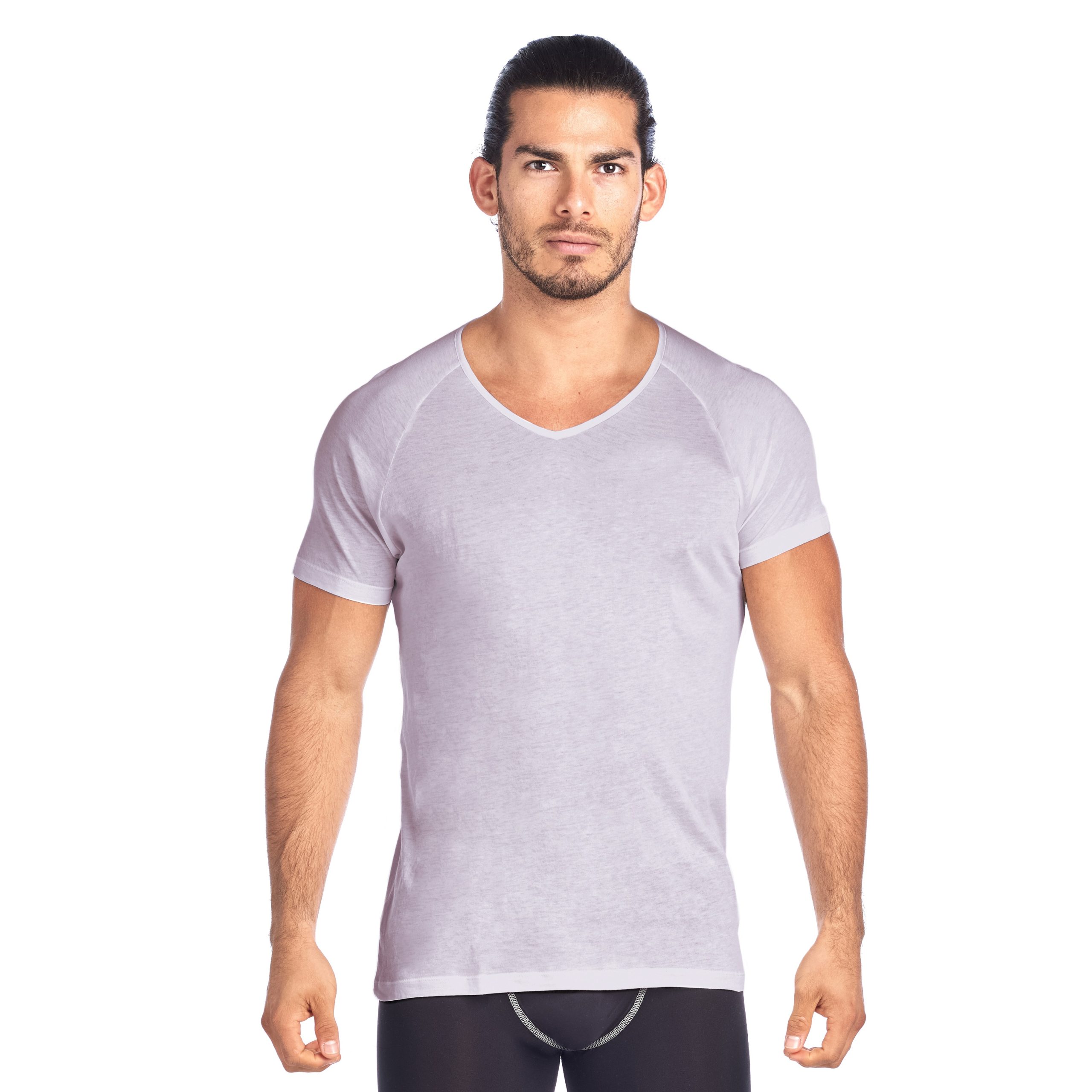 SHIRTLESS | High V-Neck Undershirt | Grey - Shirtless Undershirts