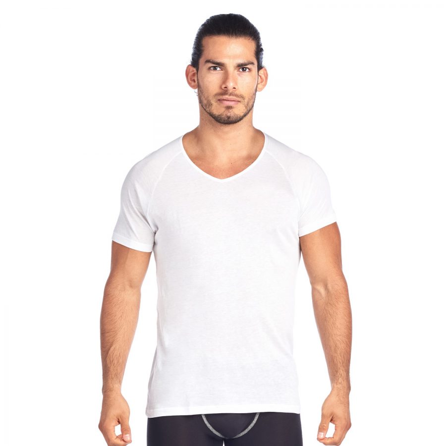 SHIRTLESS | High V-Neck Undershirt | White - Shirtless Undershirts